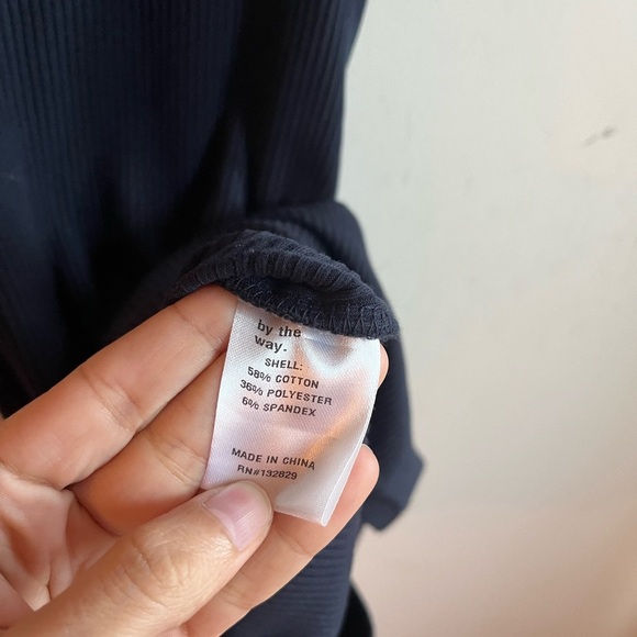 by the way. Black Ribbed Midi Dress - Picture 6 of 8